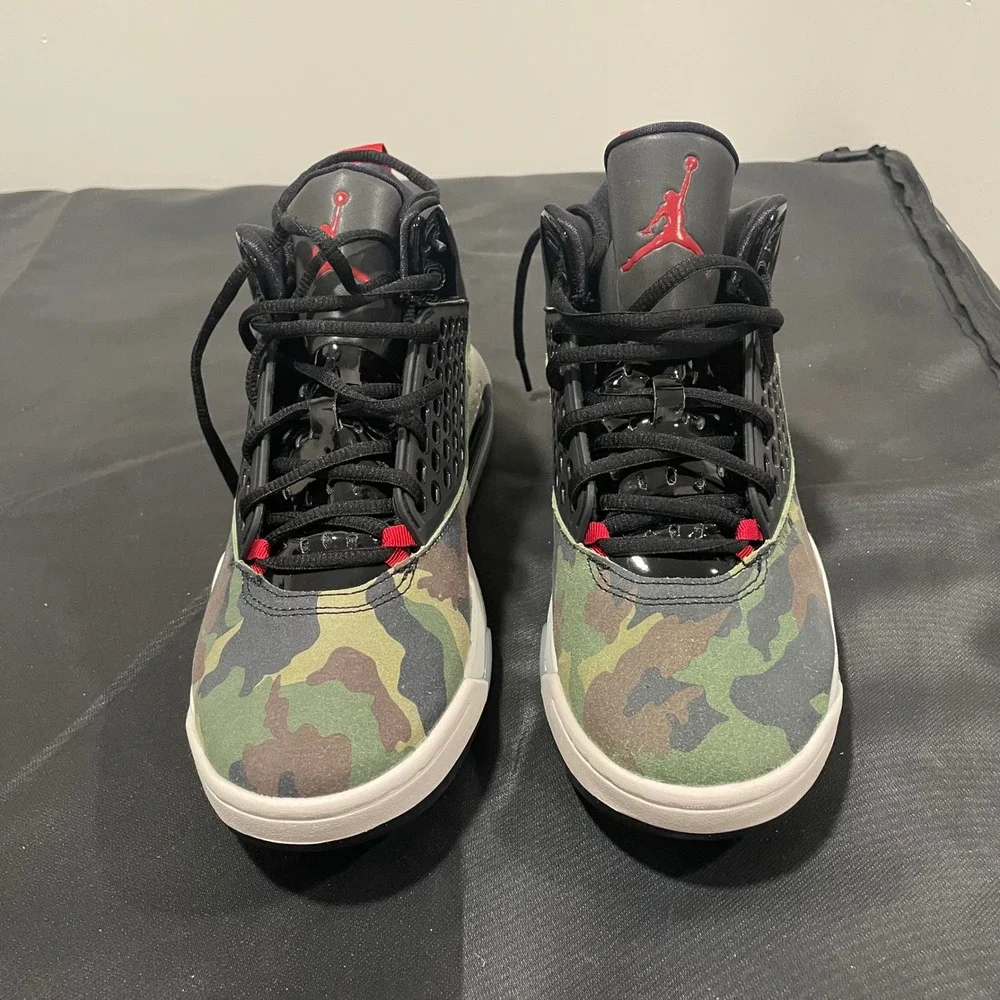 Jordan Mars 270 Low Camo Black Red Basketball Shoes CD6107-200 Mens 7.5